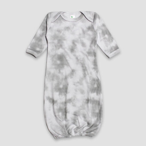 Baby Nightgown – White/Smoke – Polyester Cotton - LG3800SK - The Laughing Giraffe®