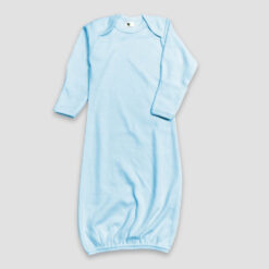 Baby Nightgowns With Mittens – Polyester Cotton Blend Blue - LG3850P - The Laughing Giraffe®