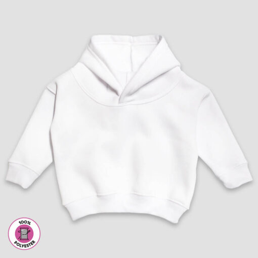 Baby Sweatshirt Hoodie – Fleece – 100% Polyester White - LG5508W - The Laughing Giraffe®