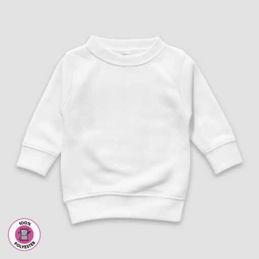 Baby Sweatshirt – Fleece – 100% Polyester White - LG5509W - The Laughing Giraffe®