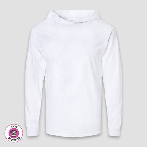 Unisex Blank Hooded T-Shirts for Sublimation - Neil & David® – 100% Polyester - ND4589WI