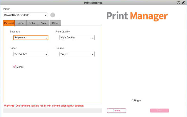 Swagrass Print Manager Material Tab - Sublimating a Baby Beanie Hat