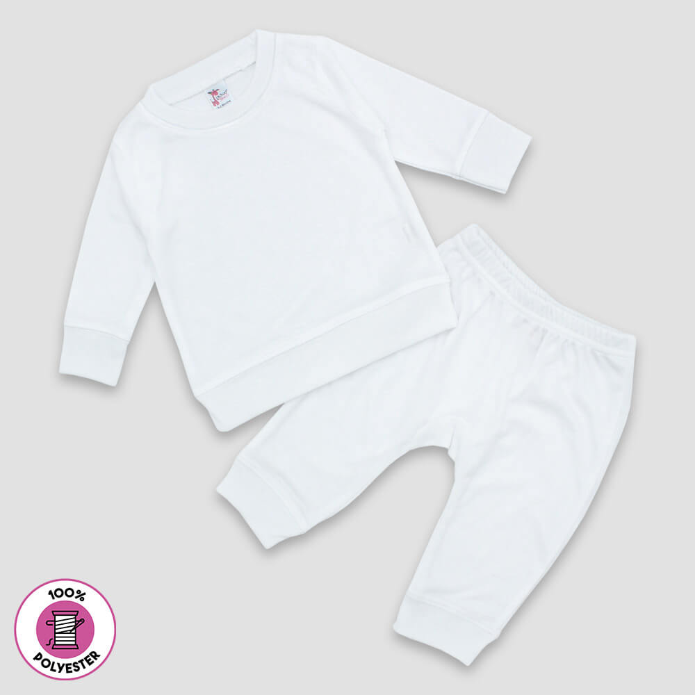 Bulk Baby Bodysuits for Sublimation - 100% Polyester - White