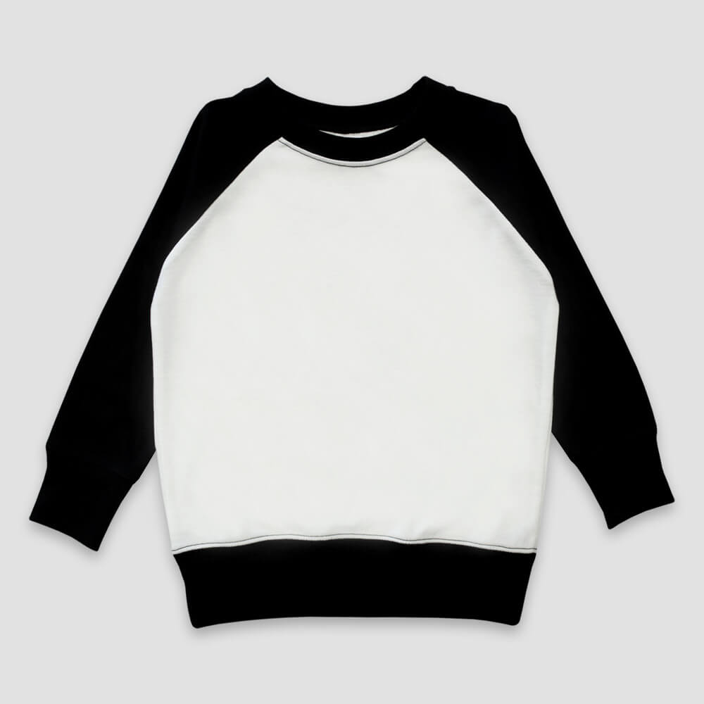 Toddler Raglan Pullover T-Shirts White 100% Polyester | kids Blanks by Zoe
